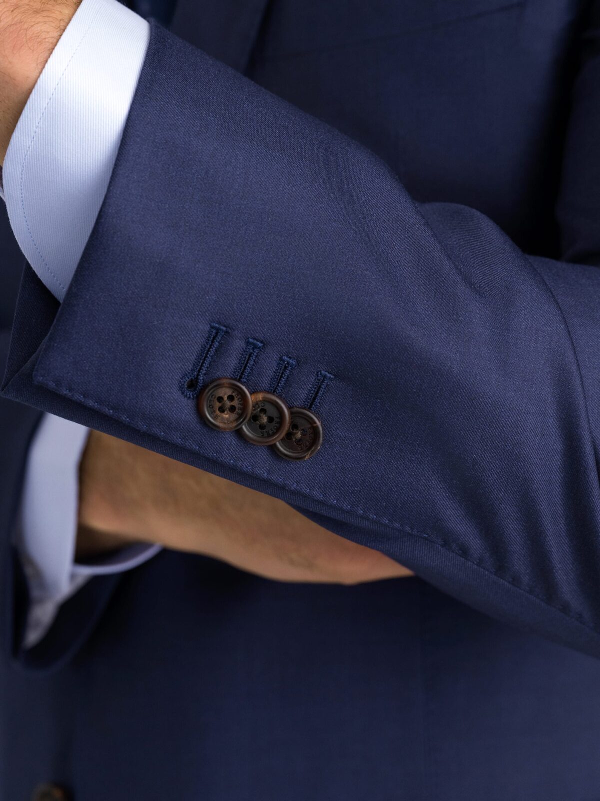 Loro Piana Fabric Navy S170s Wool and Silk Mercer Suit - Custom