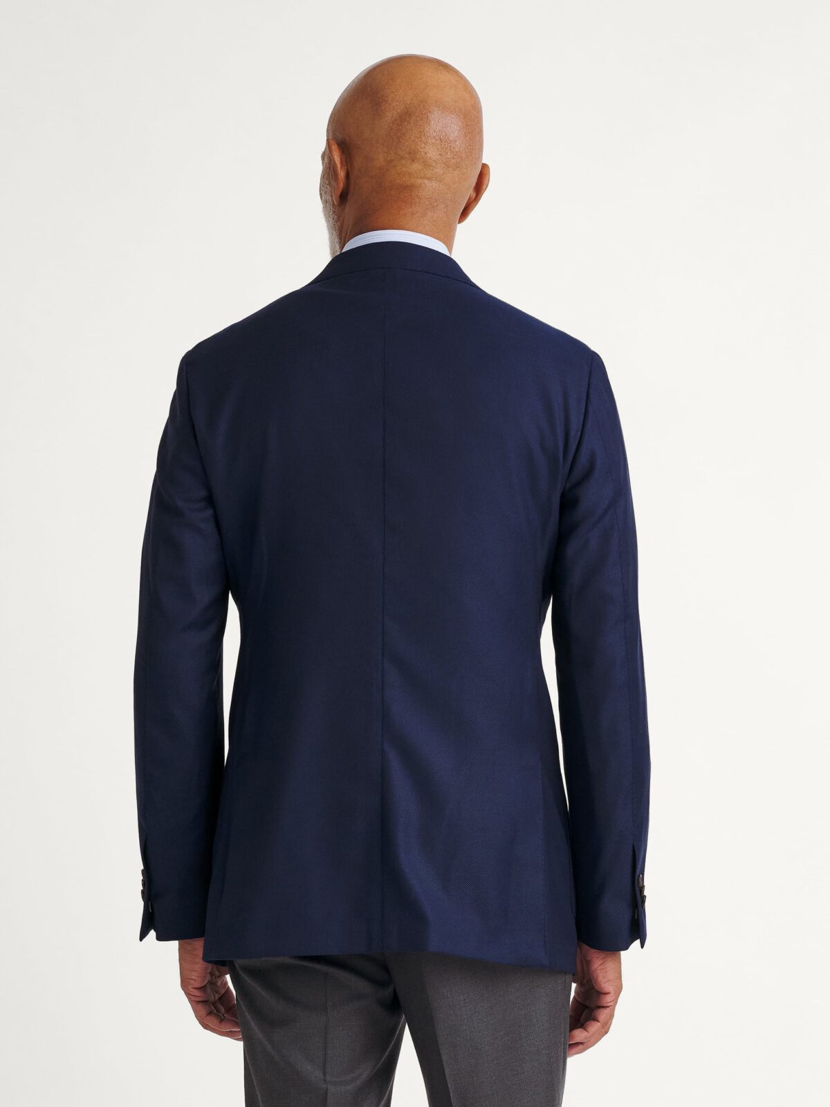 Loro Piana Fabric Navy S150s Hopsack Bedford Jacket - Custom Fit