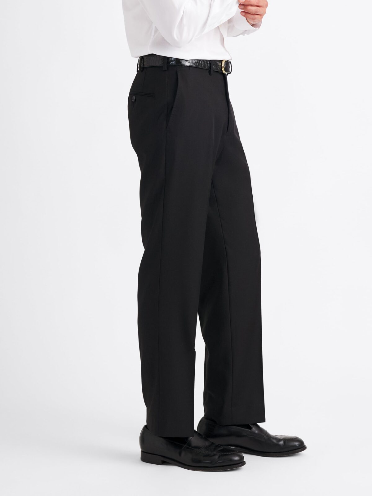VBC Black S110s Wool Dress Pant - Custom Fit Tailored Clothing