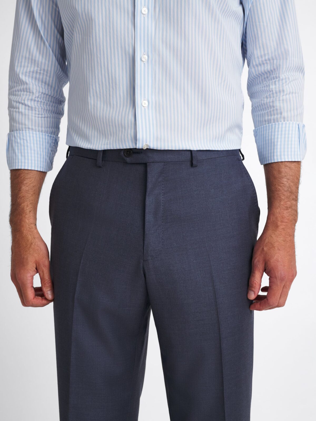 Loro Piana Fabric Slate S150s Wool Dress Pant - Custom Fit