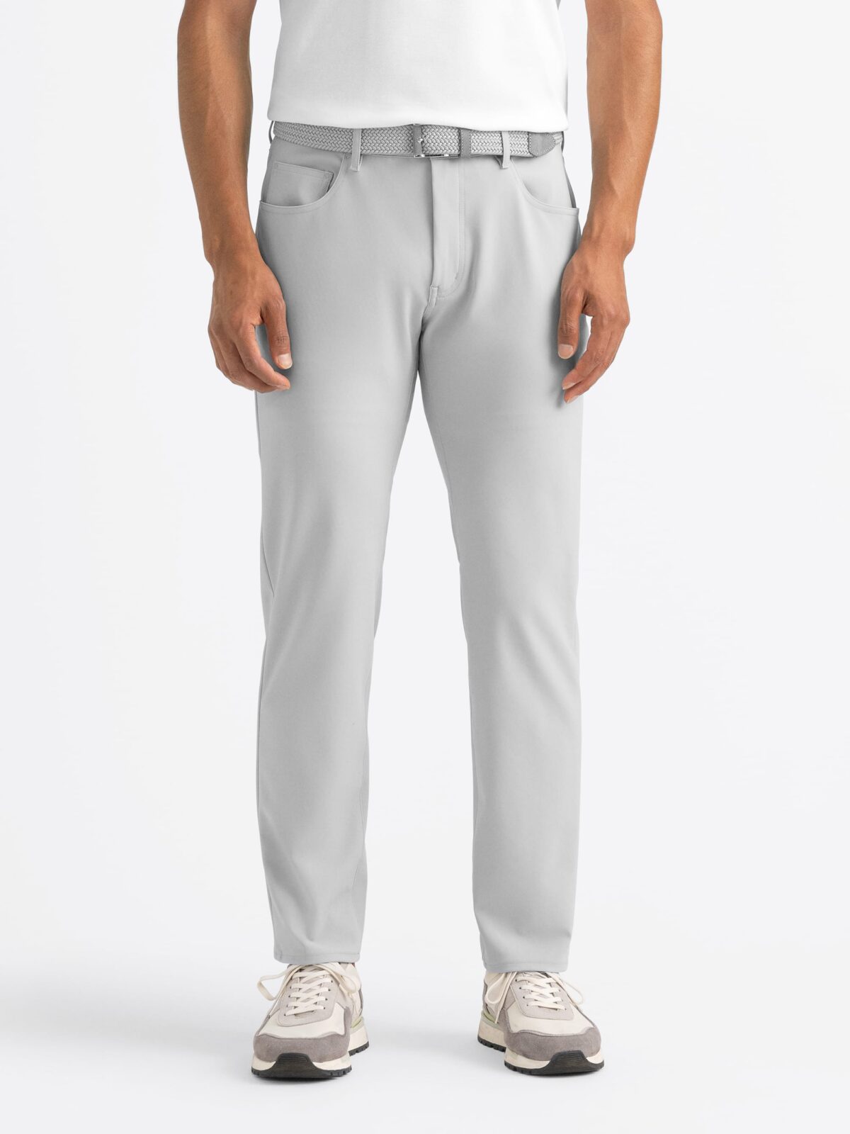 Milano Light Grey Performance Golf 5-Pocket - Custom Fit Pants