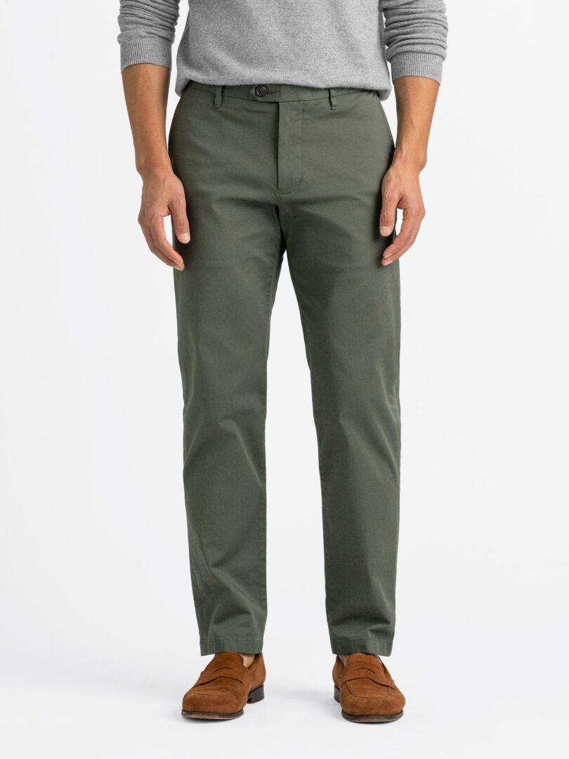 Di Sondrio Pine Stretch Chinos Thumb Detail