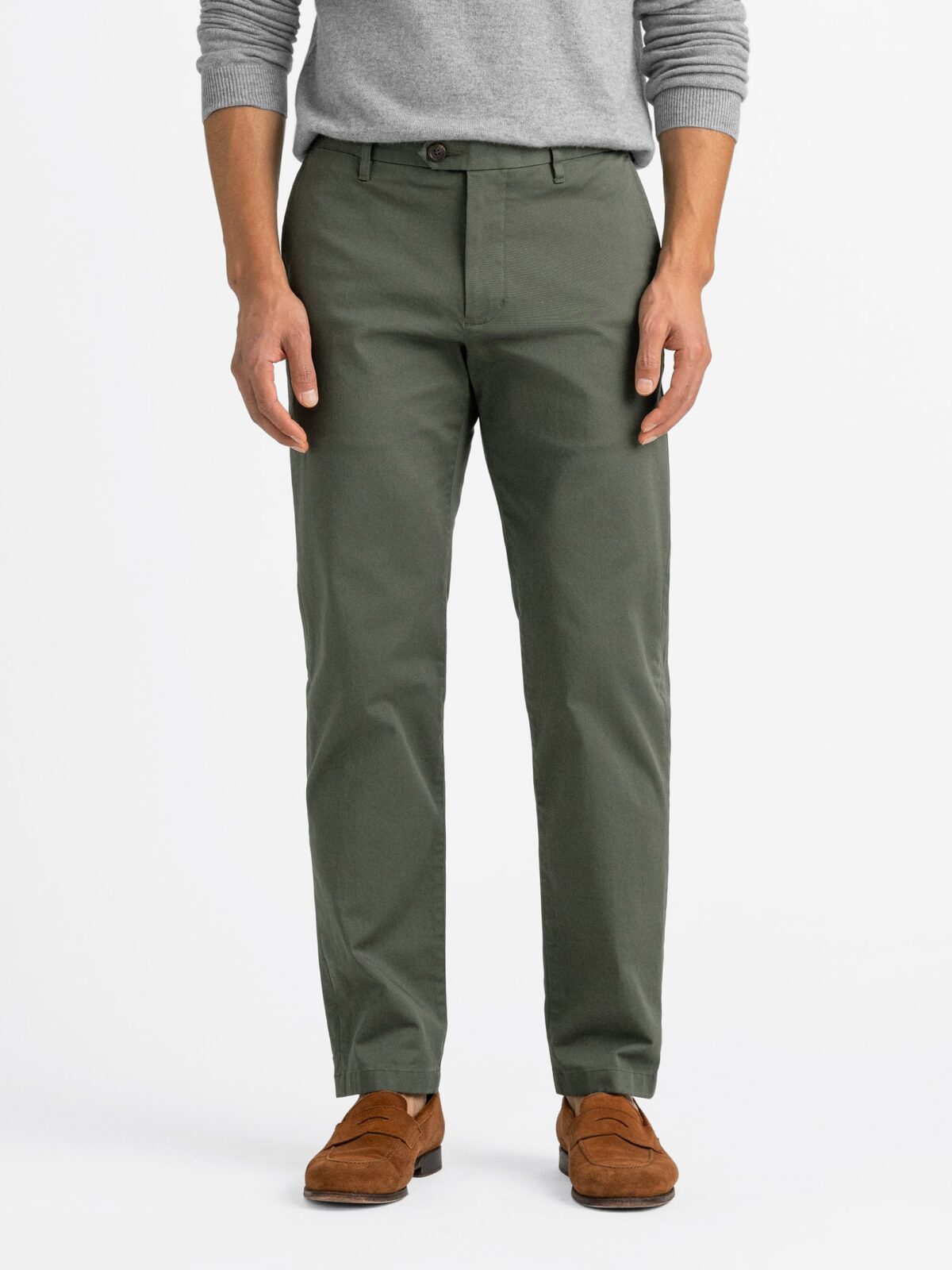 Di Sondrio Pine Stretch Chinos - Custom Fit Pants