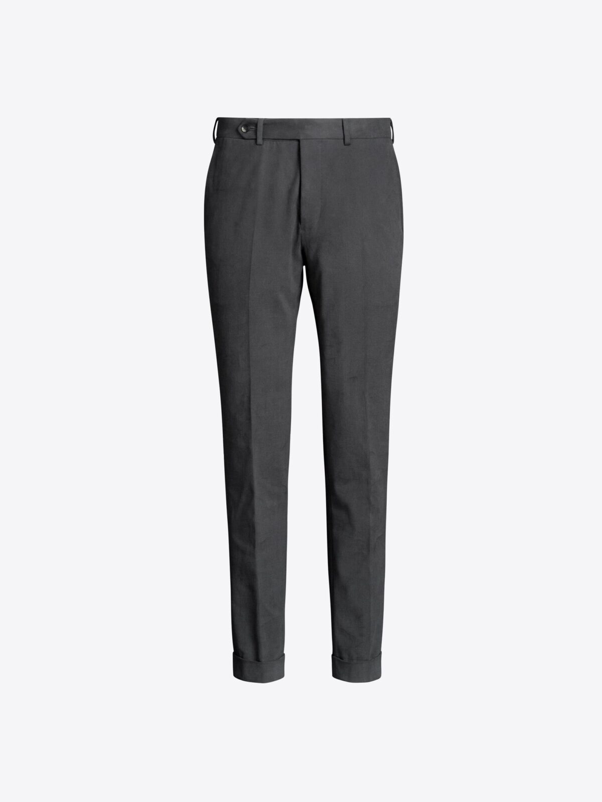 Grey Heavy Brushed Cotton Stretch Dress Pant