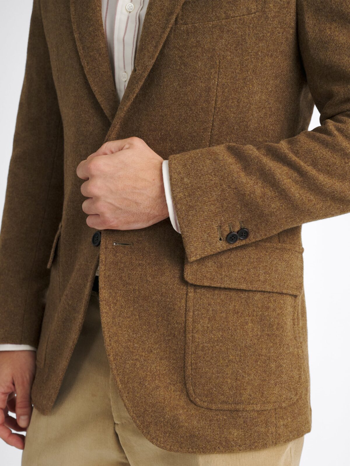 Ochre Shetland Tweed Andover Jacket - Custom Fit Tailored Clothing