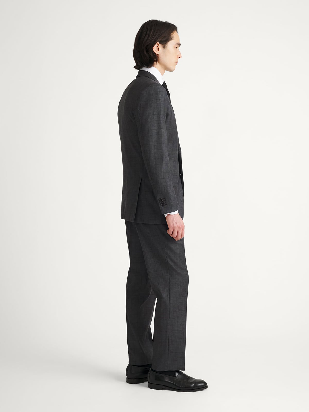 Loro Piana Charcoal Glen Plaid S150s Wool Suit - Custom Fit