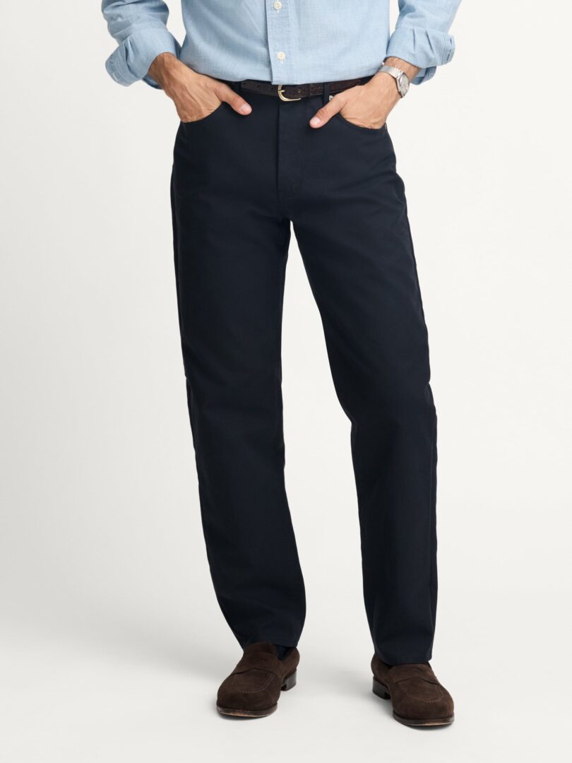 Di Sondrio Navy Heavyweight Heirloom 5-Pocket Thumb Detail