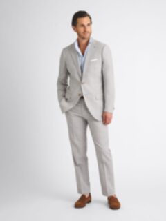 Drago Light Grey Tropical Wool S130s Allen Suit - Custom Fit