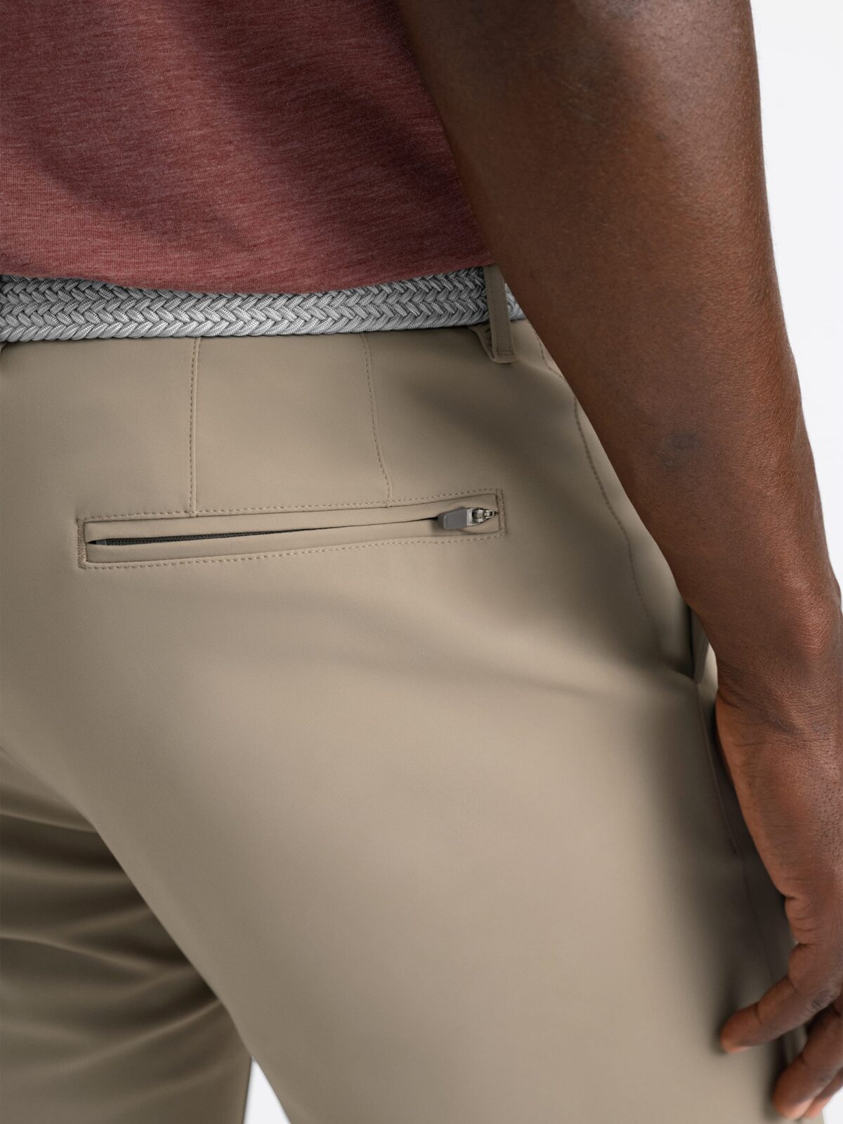 Milano Taupe Performance Golf Chino - Custom Fit Pants