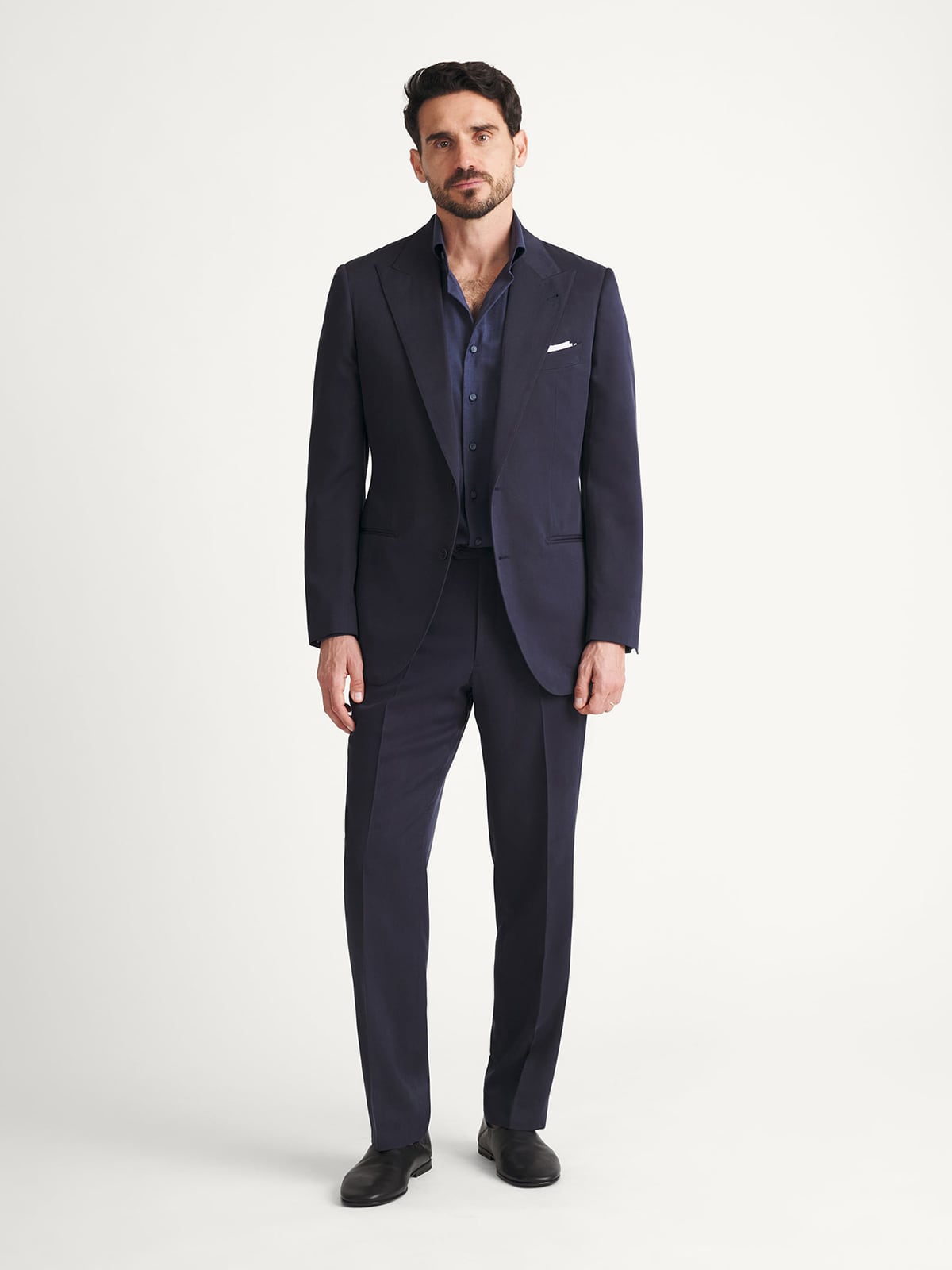 NEAT スラックス 44 Cloth Ermenegildo Zegna Ermenegildo Zegna Navy Silk Suit - Custom Fit Tailored Clothing