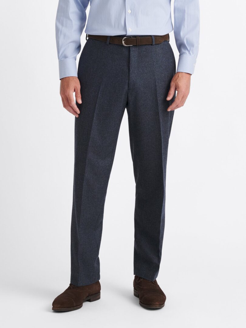VBC Slate Glen Plaid Melange Wool Flannel Dress Pant Thumb Detail
