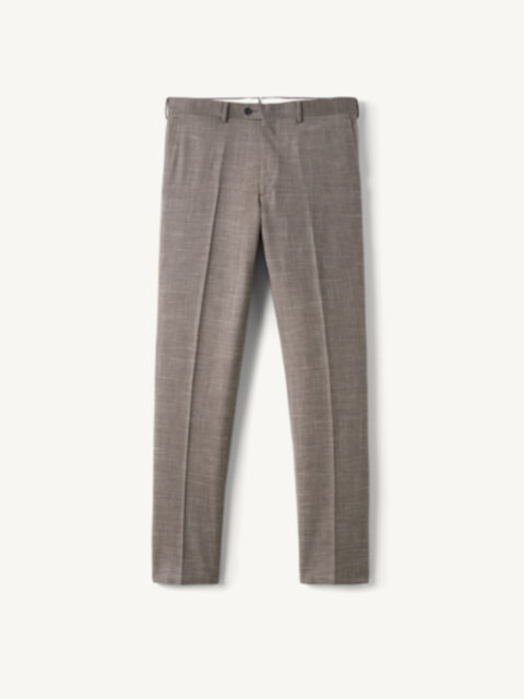 grey linen dress pants Men's Linen-Look Silver Suit Pants, 42 Short