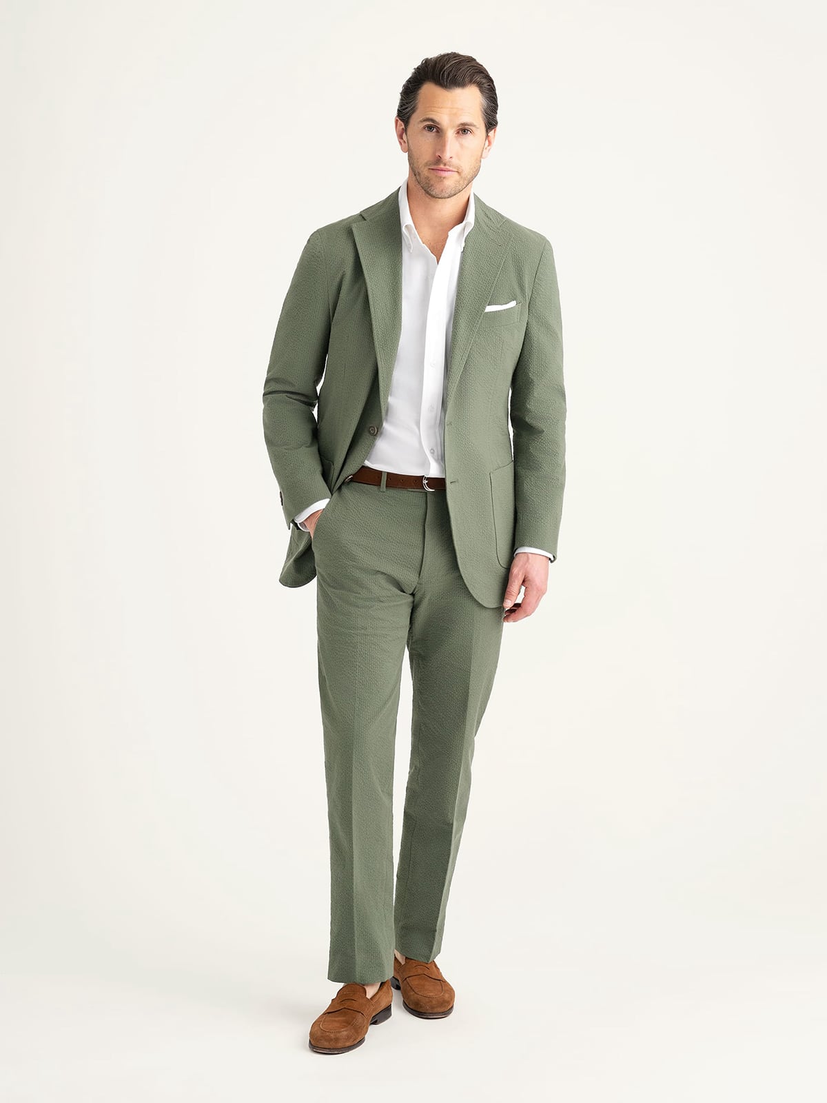 Proper Cloth Fatigue Seersucker Stretch Men's Custom Dress Pants Proper Cloth Fatigue Seersucker Stretch Men's Custom Dress Pants