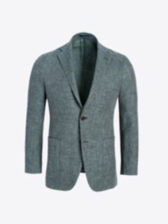 Shop Bedford Faded Sage Linen and Wool Hopsack Jacket