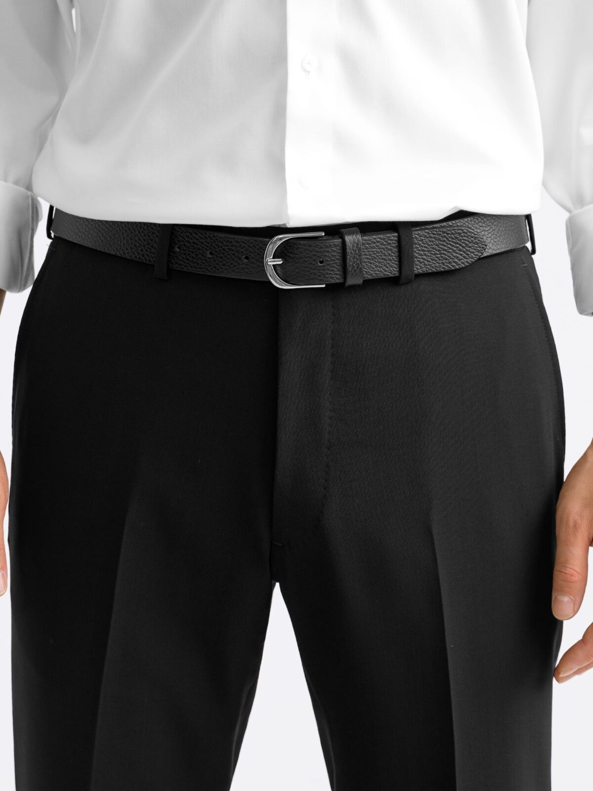 Men's Qualitas Unhemmed Front Pleat Suit Trousers, Black | Suiting | Simon  Jersey