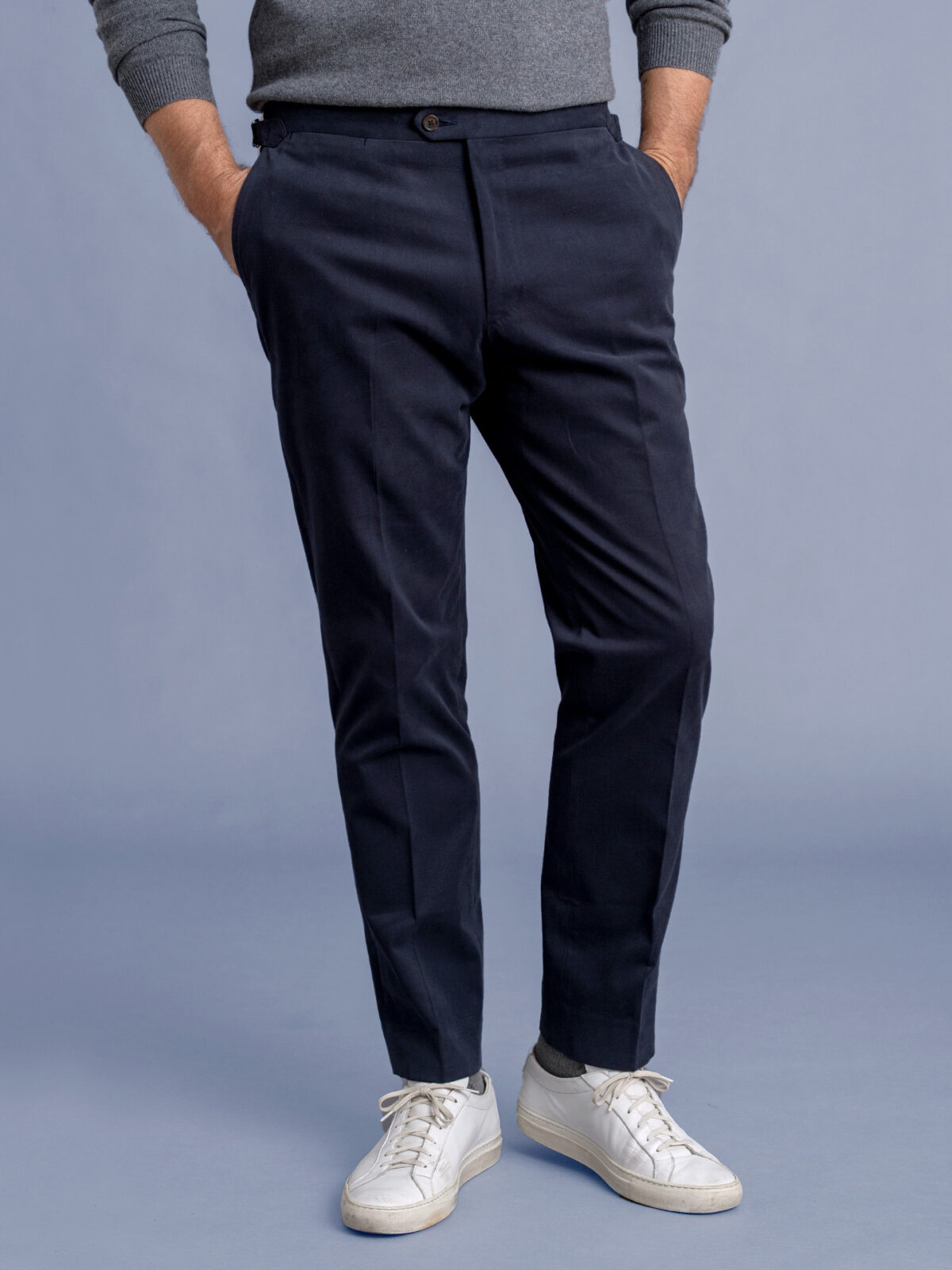 Tailored Navy Blue Slim Pants for Men – Cutton Garments