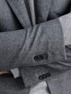 Bedford Grey Wool Herringbone Jacket   Custom Fit Tailored Clothing