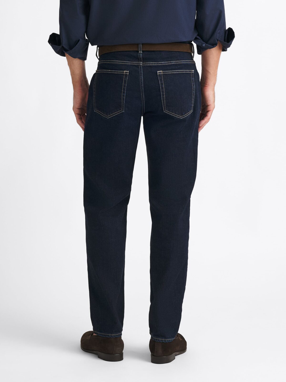 Japanese 12oz Rinse Wash Indigo Stretch Jeans - Custom Fit Pants