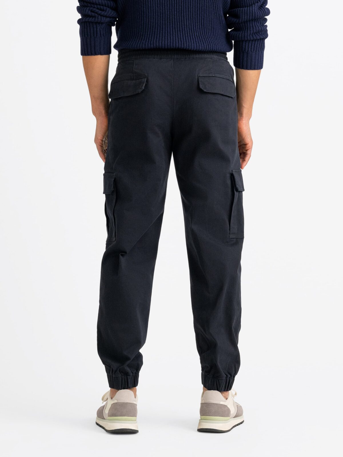 Navy Drawstring Cargo Jogger - Custom Fit Pants