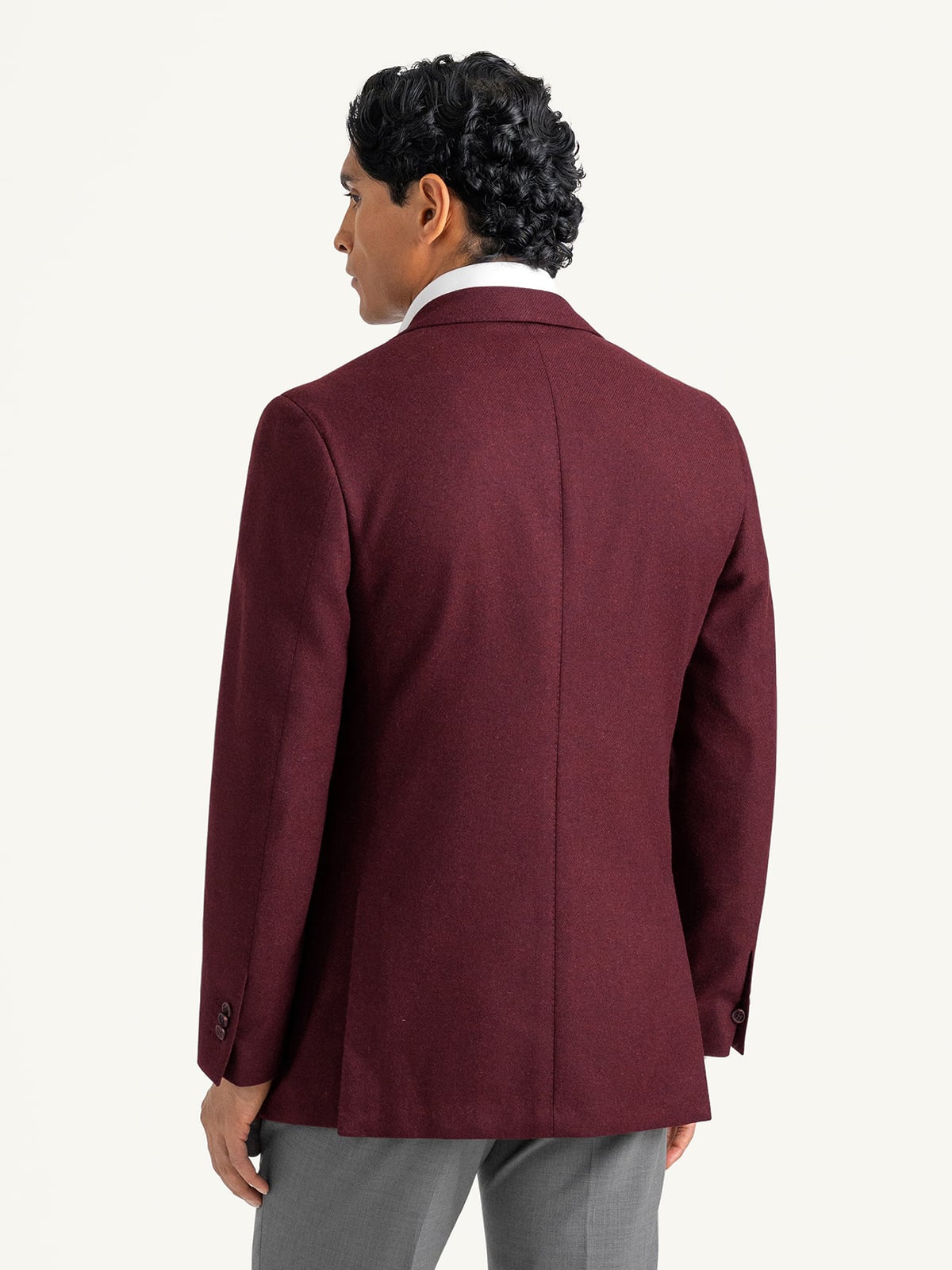 burgundy dress jacket Patterned Slim Fit Burgundy Men Evening Tuxedo Jacket | Wessi – Wessi main image 1