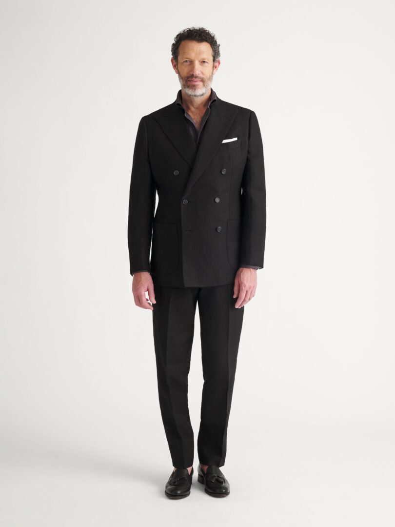 Spence Bryson Black Irish Linen Carmine Suit Thumb Detail