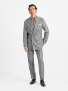 Double Breasted VBC Grey Glen Plaid Bedford Suit - Custom Fit