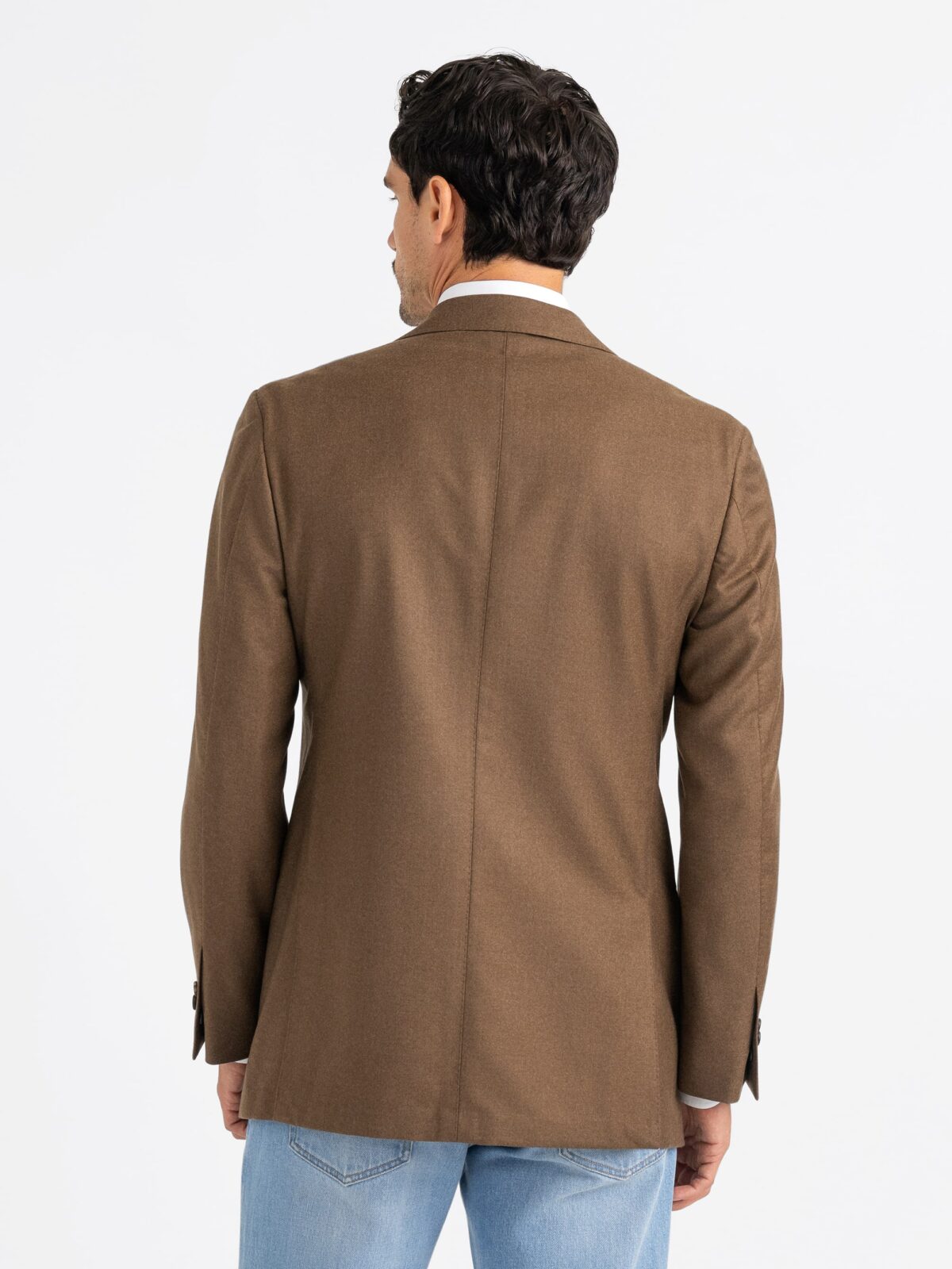 Marzotto Dark Camel Wool and Cashmere Downing Jacket Marzotto Dark Camel Wool and Cashmere Downing Jacket