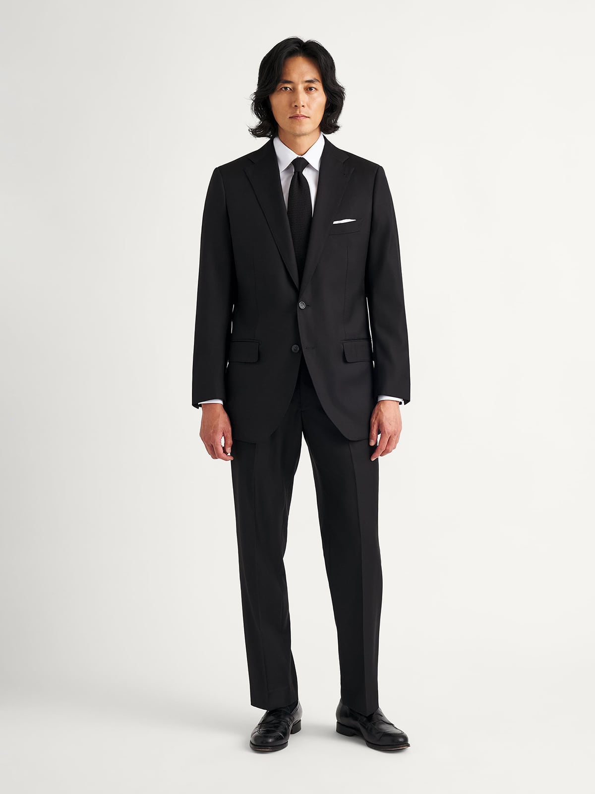 Proper Cloth VBC Black S110s Allen Men's Custom Suit