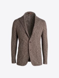 Unstructured Knit Blazer - Heathered Charcoal