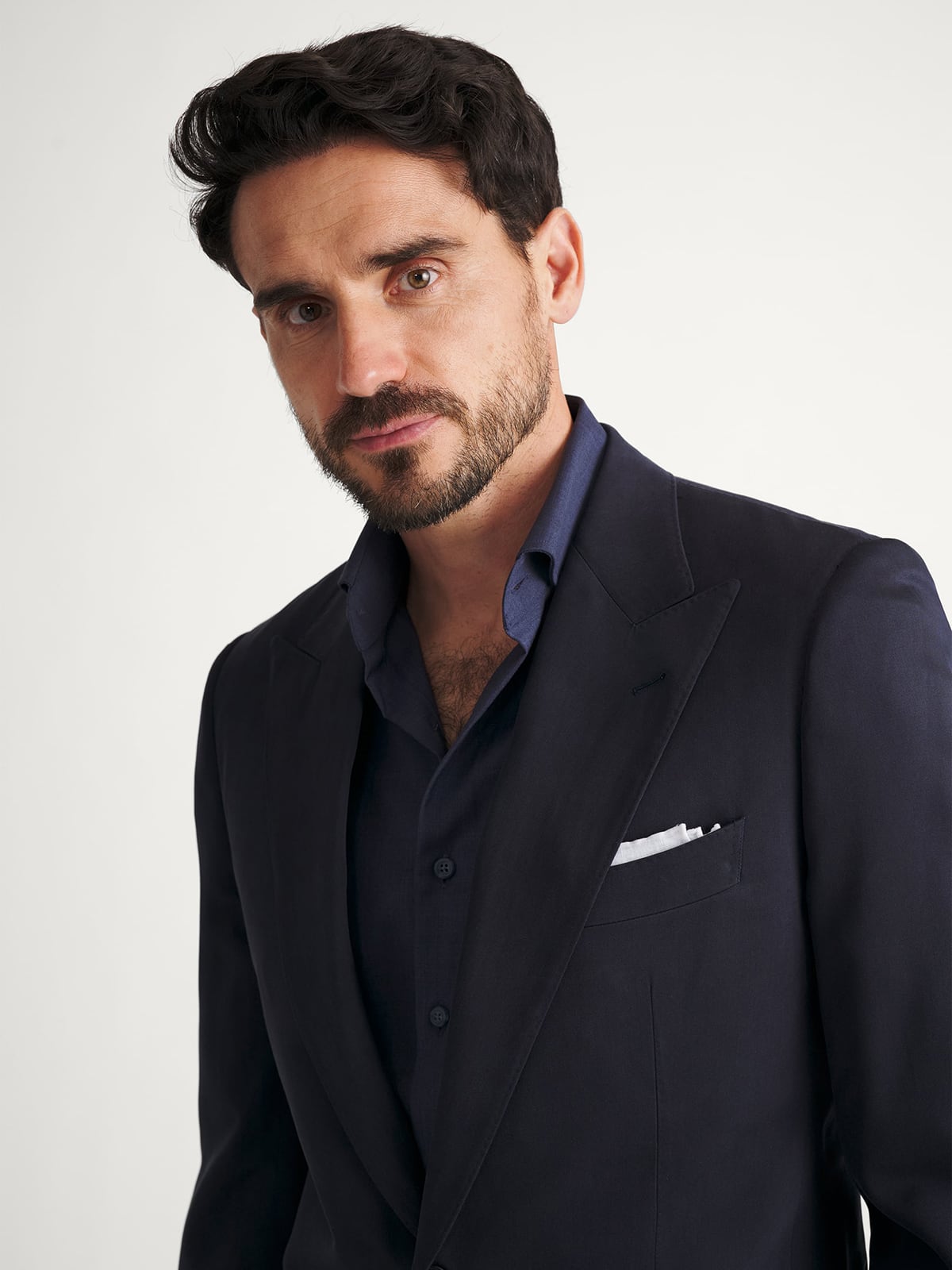 Ermenegildo Zegna Navy Silk Suit - Custom Fit Tailored Clothing