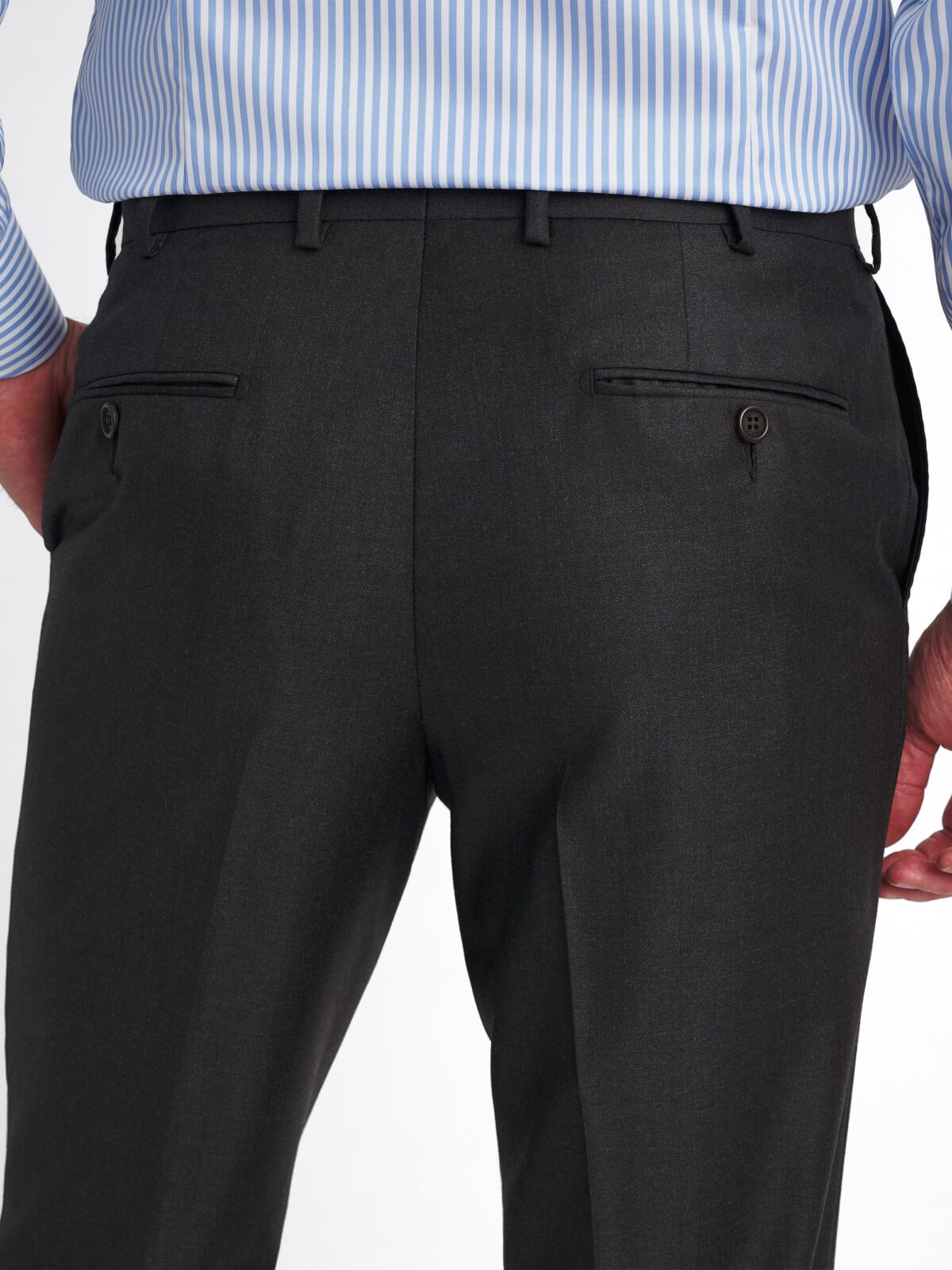 VBC Charcoal S110s Wool Dress Pant - Custom Fit Tailored Clothing