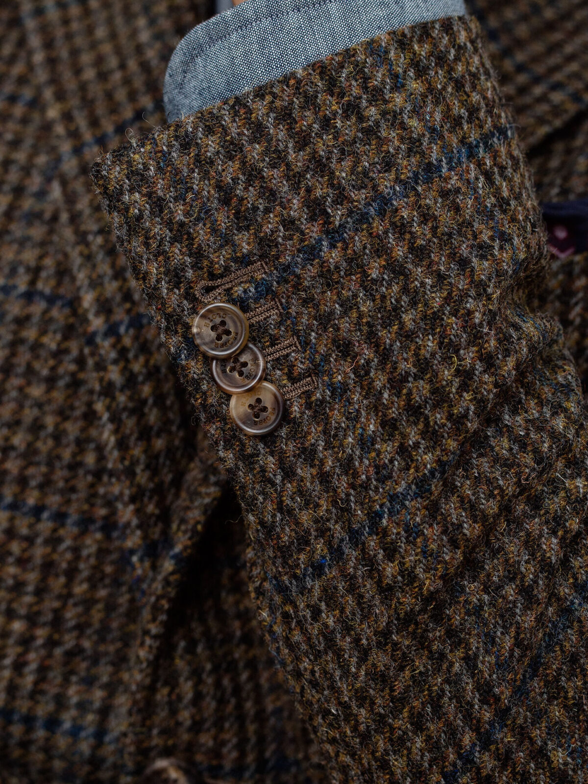 Waverly Washed Tweed Gun Check Jacket - Custom Fit Tailored Clothing