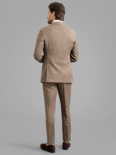 Mocha Wool and Linen Stretch Dress Pant - Custom Fit Tailored Clothing