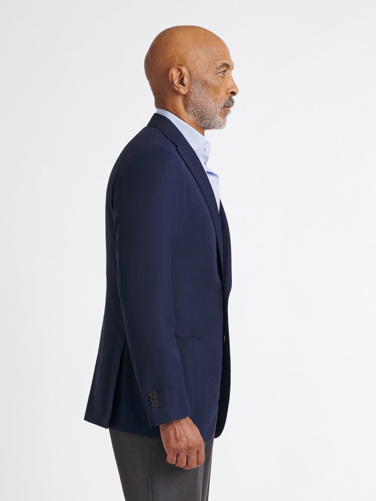 Loro Piana Fabric Navy S150s Hopsack Hudson Jacket - Custom Fit