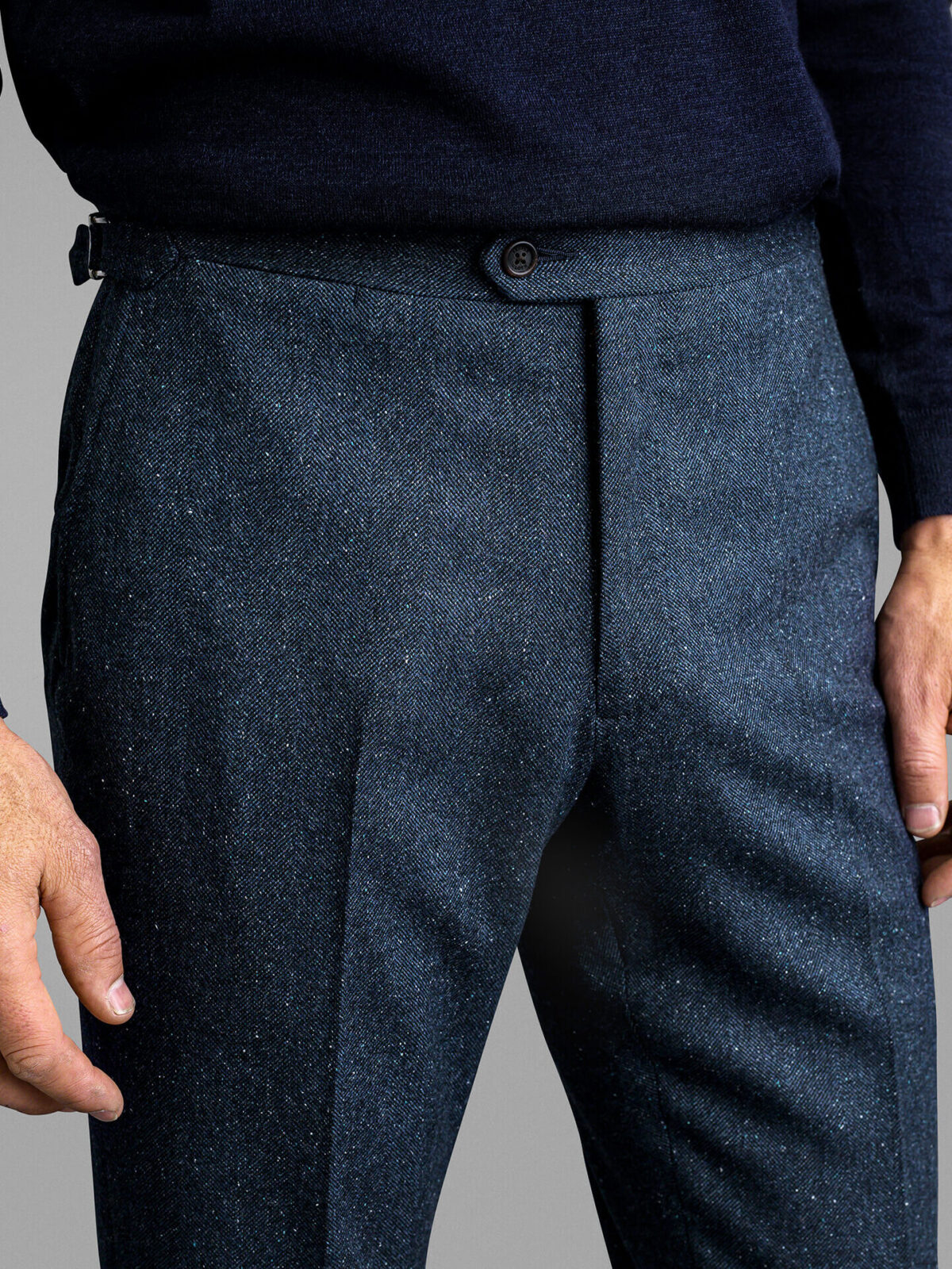 Denim Donegal Classic Trousers – Edward Sexton