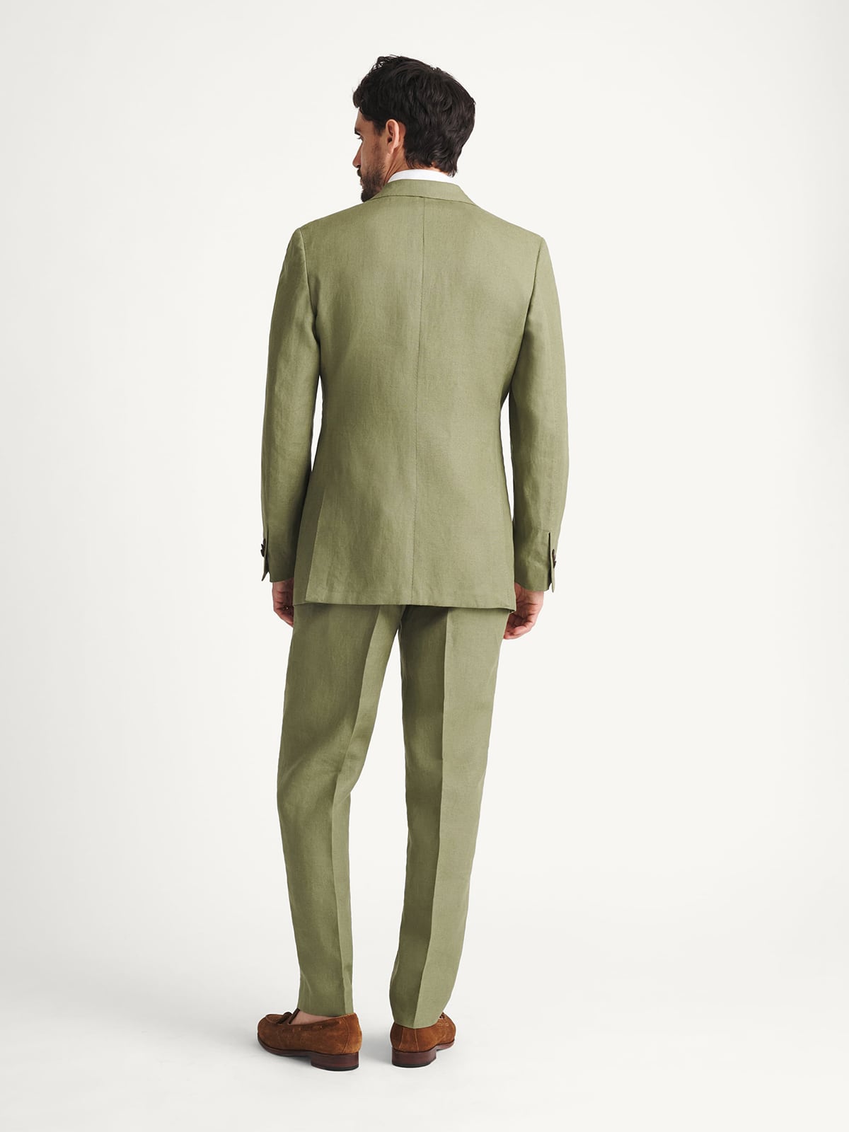 EDIFICE×SPENCE BRYSON LINENS セットアップ　46 Spence Bryson Sage Heavy Irish Linen Bedford Suit - Custom Fit