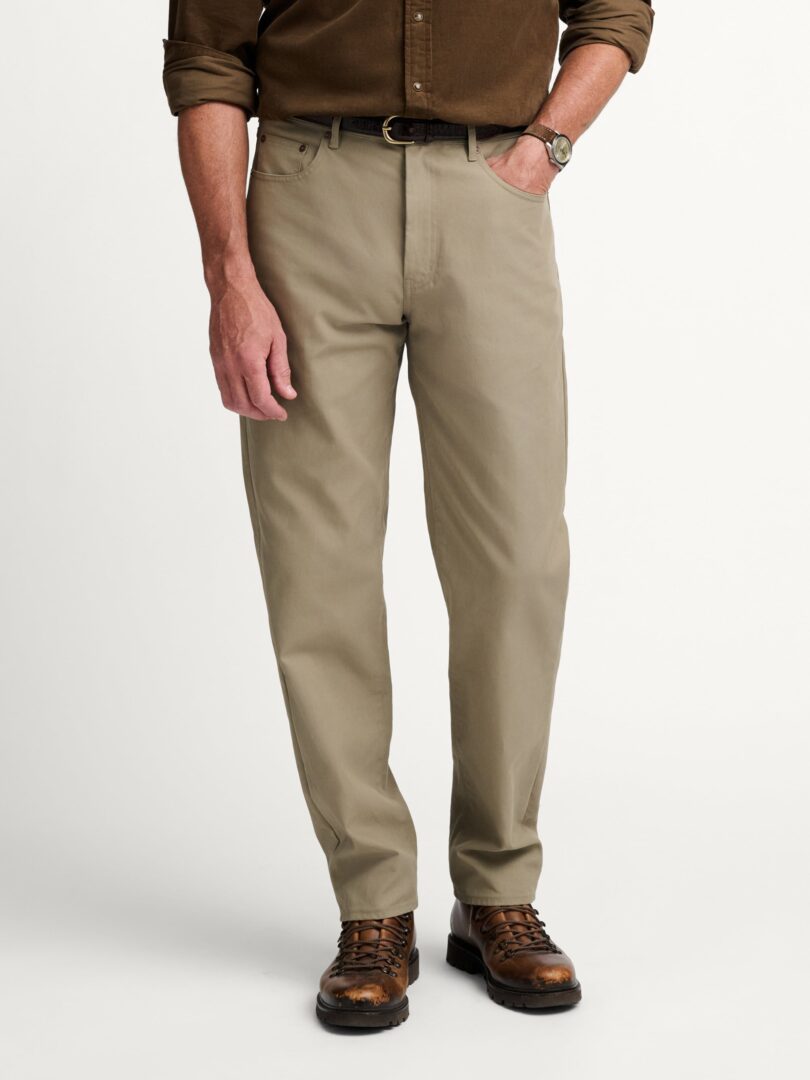 Di Sondrio Khaki Heavyweight Heirloom 5-Pocket Thumb Detail