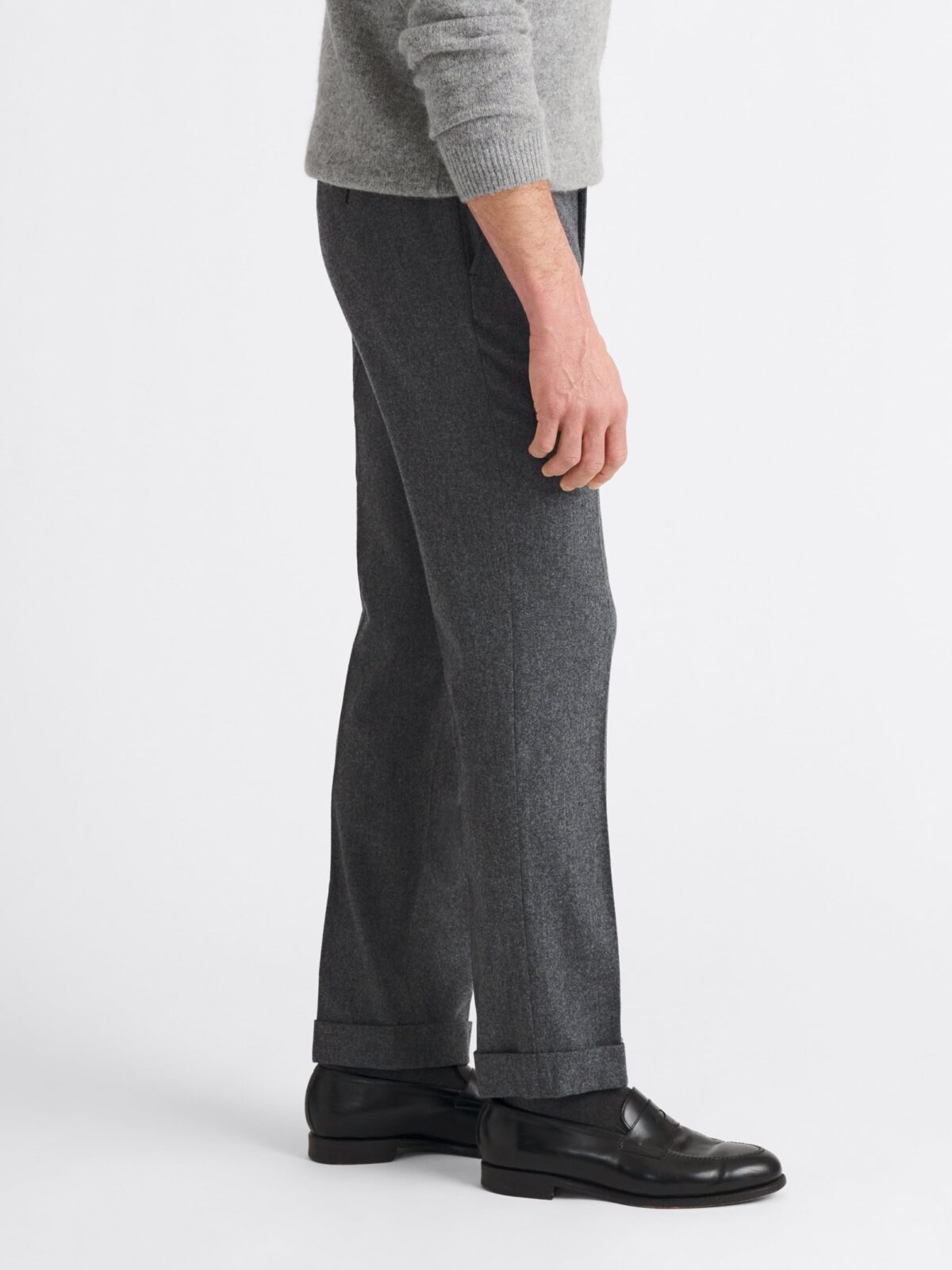 VBC Grey Wool Flannel Dress Pant - Custom Fit Tailored Clothing