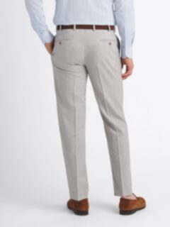 Drago Light Grey S130s Tropical Wool Dress Pant - Custom Fit