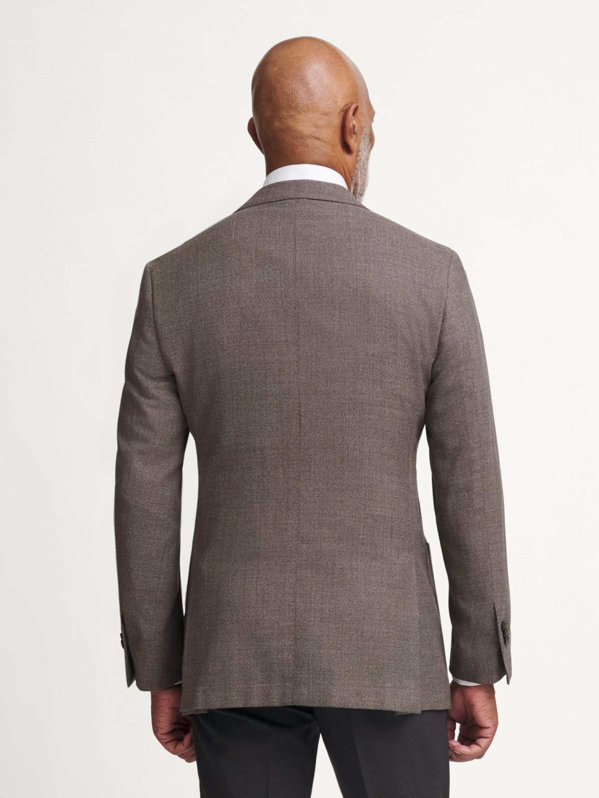 Reda Taupe Hopsack Bedford Jacket - Custom Fit Tailored Clothing