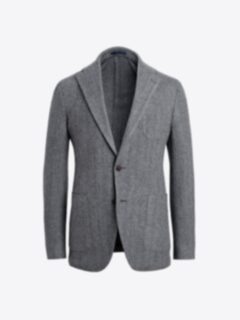Shop Waverly Grey Lambswool Herringbone Jacket