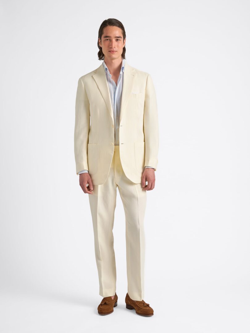 Ivory Irish Linen Bedford Suit Thumb Detail