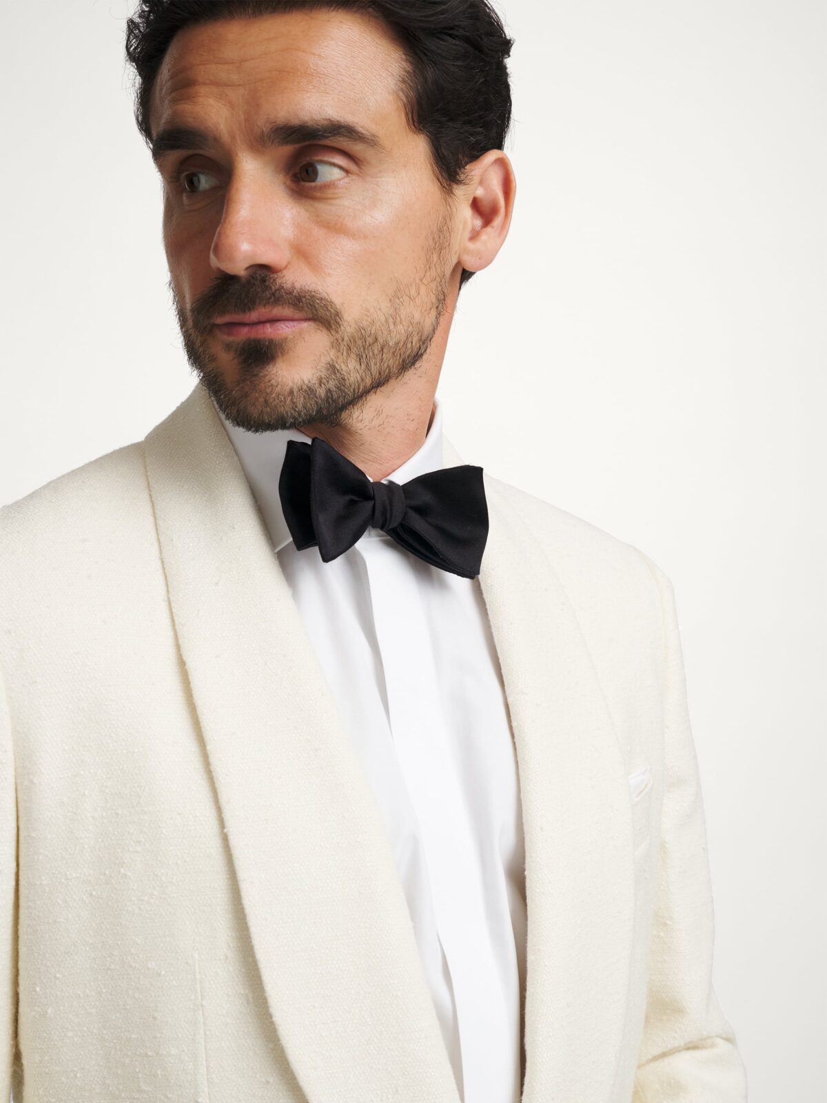 Loro Piana Cream Wool Silk Linen Boucle Dinner Jacket - Custom Fit