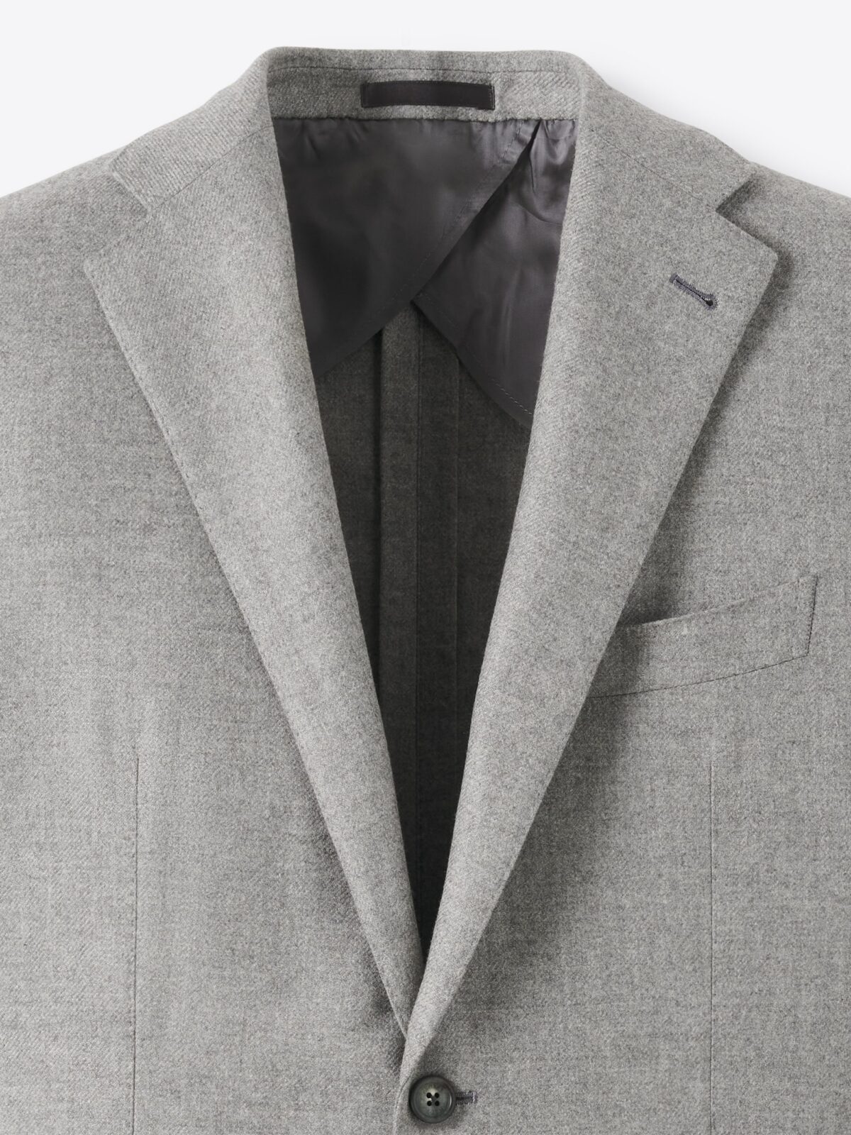 Loro Piana Fabric Grey Wool Cashmere Walker Jacket - Custom Fit