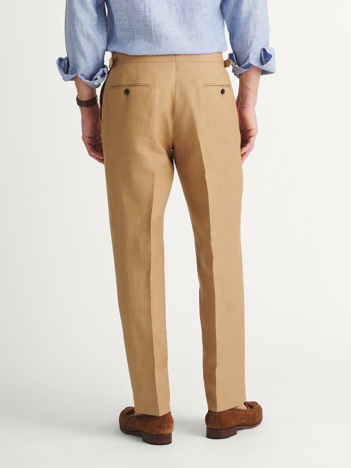 Proper Cloth Spence Bryson Caramel Heavy Irish Linen Men's Custom Dress Pants