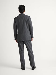 VBC Grey Wool Flannel Downing Suit - Custom Fit Tailored Clothing