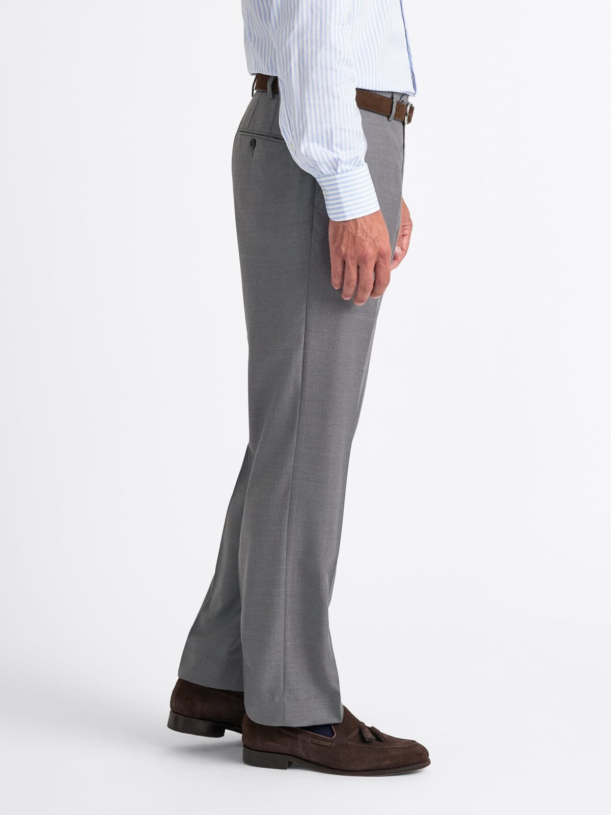 LORO PIANA 　 PLEATED TROUSERS　グレーストライプ LORO PIANA PLEATED TROUSERS グレーストライプ Loro Piana