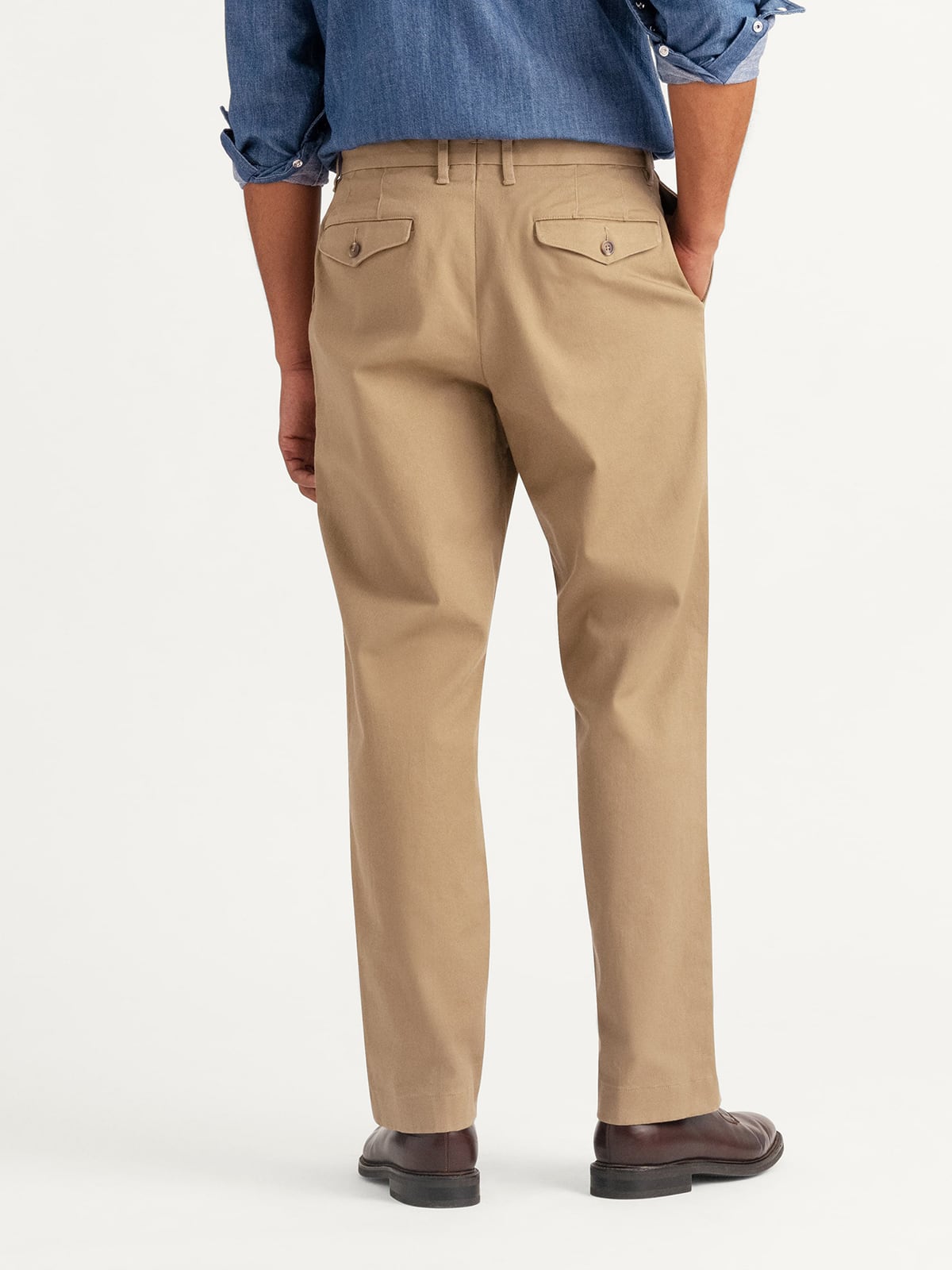 Japanese British Khaki Heavyweight Stretch Chino - Custom Fit Pants