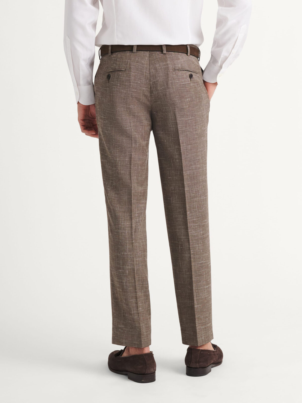 stretch dress trousers Haggar Premium Stretch Glen Plaid Dress Pants in Stone