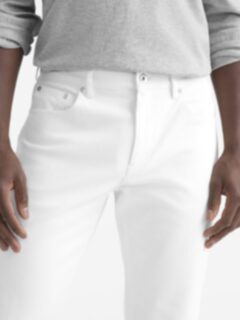 Japanese 12oz White Stretch Jeans - Custom Fit Pants